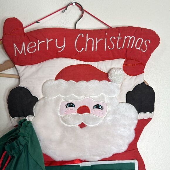 Vtg merry Christmas Santa advent calendar countdown with puffy felt pieces - Picture 4 of 9